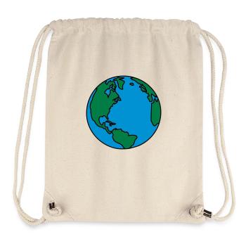 planet_erde_3c - Stanley/Stella Recycled Gym Bag - natural - Front