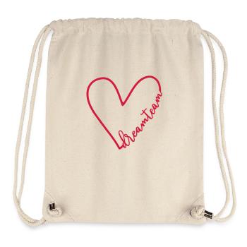 Équipe de rêve du cœur - Sac à cordon recyclé Stanley/Stella - blanc naturel - Devant