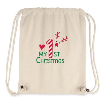 Mein erstes Weihnachten - Stanley/Stella recycelter Gym Bag - Naturweiß - Vorne