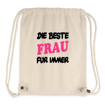 DIE BESTE FRAU FUR IMMER - Sac à cordon recyclé Stanley/Stella - blanc naturel - Devant