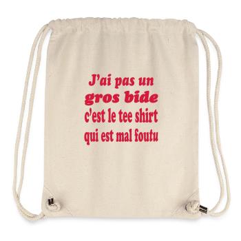 Big belly t-shirt badly fucked up - Stanley/Stella Recycled Gym Bag - natural - Front