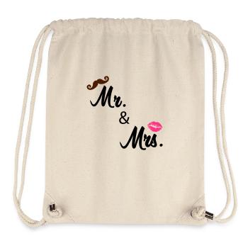 mr and mrs 02 - Stanley/Stella Recycled Gym Bag - natural - Front