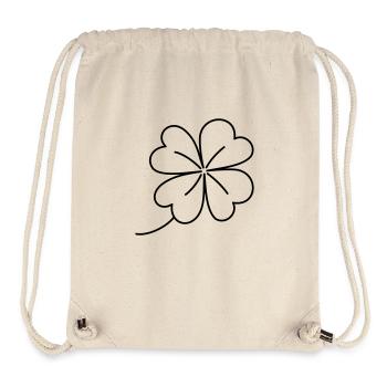 Trèfle porte-bonheur - Sac à cordon recyclé Stanley/Stella - blanc naturel - Devant