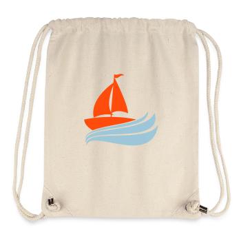Capitaine de navire Marin Équipage Equipe Équipage Voile Voile - Sac à cordon recyclé Stanley/Stella - blanc naturel - Devant