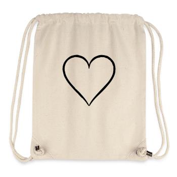 herz6 - Stanley/Stella recycelter Gym Bag - Naturweiß - Vorne