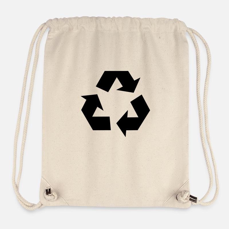 recycle environment - Sac à cordon recyclé Stanley/Stella - blanc naturel