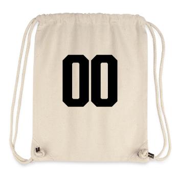 Nummer 00 große Zahlen Massive Ziffern - Stanley/Stella recycelter Gym Bag - Naturweiß - Vorne