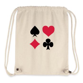 love_jeu_carte - Stanley/Stella Recycled Gym Bag - natural - Front