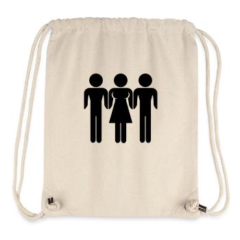 Two Man - Sac à cordon recyclé Stanley/Stella - blanc naturel - Devant