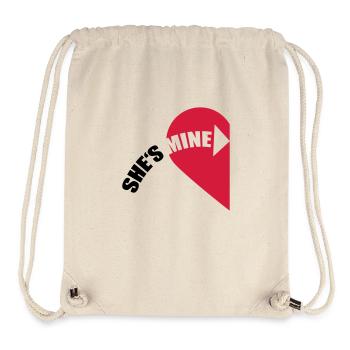 She's Mine Love Heart - Stanley/Stella Recycled Gym Bag - natural - Front