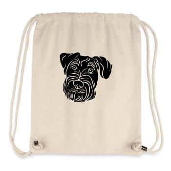Schnauzer moyen - Sac à cordon recyclé Stanley/Stella - blanc naturel - Devant