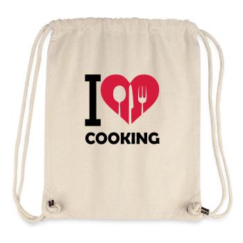 J’adore cuisiner 02 - Sac à cordon recyclé Stanley/Stella - blanc naturel - Devant