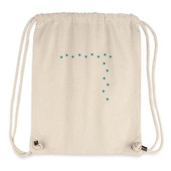 Snowflake Starglitter - Stanley/Stella recycelter Gym Bag - Naturweiß - Vorne