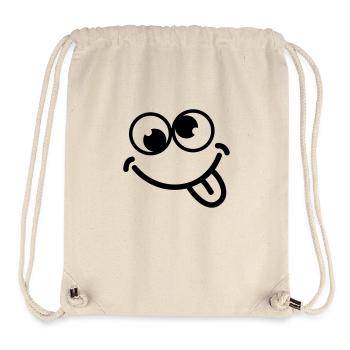 smiley_dumb_c1 - Stanley/Stella Recycled Gym Bag - natural - Front