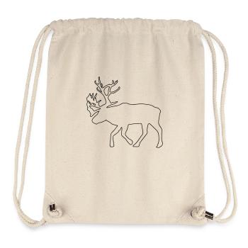 caribou - reindeer - christmas - xmas - Stanley/Stella Recycled Gym Bag - natural - Front