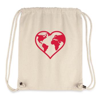 liebe_welt_erde - Stanley/Stella Recycled Gym Bag - natural - Front