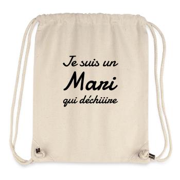 Marriage Wedding Husband Mari Love Mariage Ehemann - Stanley/Stella Recycled Gym Bag - natural - Front