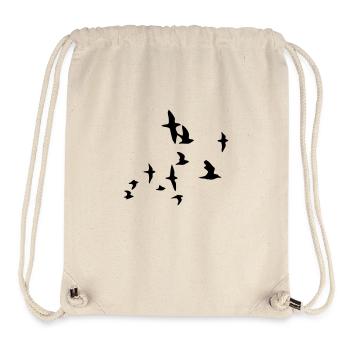 bluearc - birds - Stanley/Stella recycelter Gym Bag - Naturweiß - Vorne
