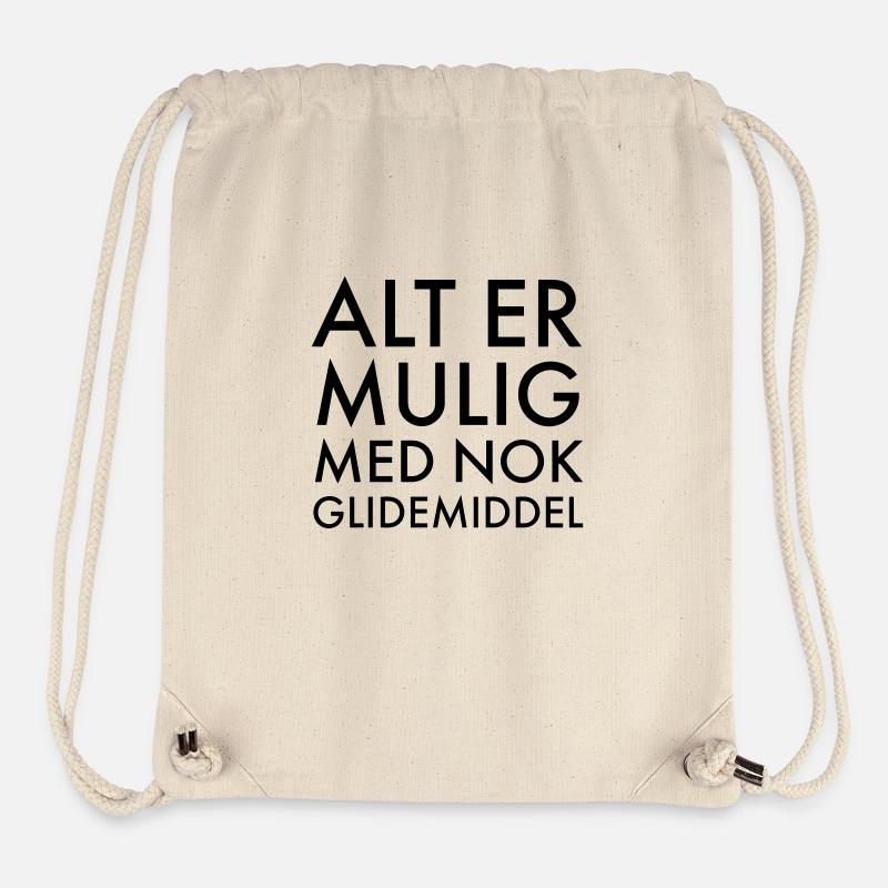 Anything is possible with enough lubricant - Stanley/Stella Recycled Gym Bag - natural