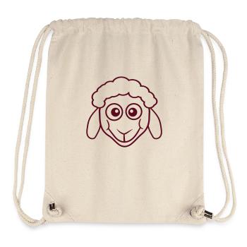 Schaf Gesicht Kopf Süß Niedlich Lamm Cool Comic - Stanley/Stella recycelter Gym Bag - Naturweiß - Vorne