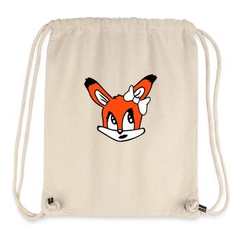 renard femelle fille jolie arc femme belle - Sac à cordon recyclé Stanley/Stella - blanc naturel - Devant