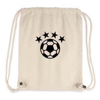 4 Sterne Fußball / 4 stars soccer ball (1c) - Stanley/Stella recycelter Gym Bag - Naturweiß - Vorne
