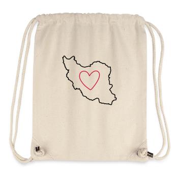 Iran Persien Liebe Herz - Stanley/Stella recycelter Gym Bag - Naturweiß - Vorne