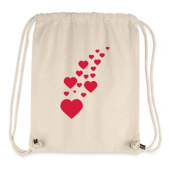 Herzchen Regen Herz Liebe - Stanley/Stella recycelter Gym Bag - Naturweiß - Vorne