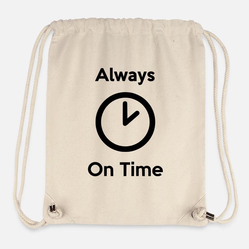 A l'heure - Sac à cordon recyclé Stanley/Stella - blanc naturel