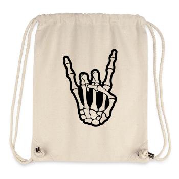 skull rock hand - Sac à cordon recyclé Stanley/Stella - blanc naturel - Devant