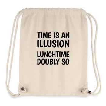 Time is an illusion, lunchtime doubly so - Stanley/Stella recycelter Gym Bag - Naturweiß - Vorne