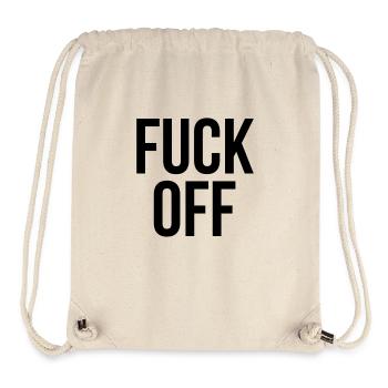 fuck off - Stanley/Stella recycelter Gym Bag - Naturweiß - Vorne