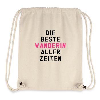 Wanderer / Wanderin / Wandern / Treck / Steigen - Stanley/Stella recycelter Gym Bag - Naturweiß - Vorne