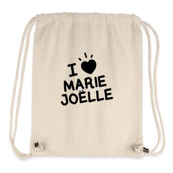 I Love Marie Joelle - Sac à cordon recyclé Stanley/Stella - blanc naturel - Devant
