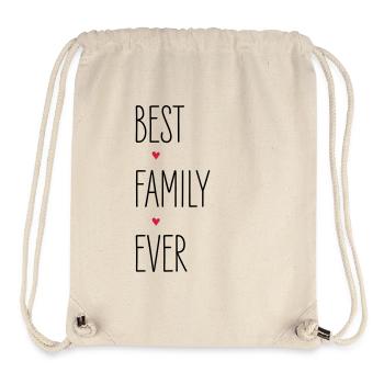 Familie, Best family ever, Partnerlook Weihnachten - Stanley/Stella recycelter Gym Bag - Naturweiß - Vorne