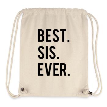 Best Sis Ever - Sac à cordon recyclé Stanley/Stella - blanc naturel - Devant