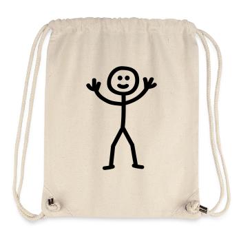 stick_figure - Stanley/Stella Recycled Gym Bag - natural - Front