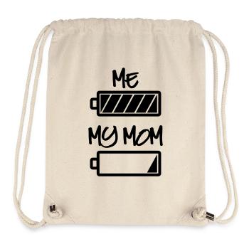 moi ma batterie de maman - ma mère et j’ai pile - Sac à cordon recyclé Stanley/Stella - blanc naturel - Devant