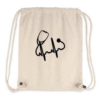 Stethoskop, EKG - Stanley/Stella recycelter Gym Bag - Naturweiß - Vorne