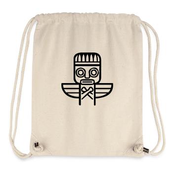 indianer_tiki_symbol - Sac à cordon recyclé Stanley/Stella - blanc naturel - Devant