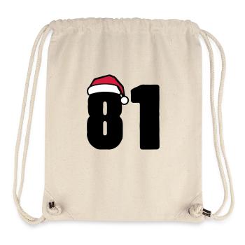 81 Zahl Weihnachten - Stanley/Stella recycelter Gym Bag - Naturweiß - Vorne