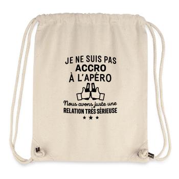 Pas accro Humour Drôles noël - Sac à cordon recyclé Stanley/Stella - blanc naturel - Devant