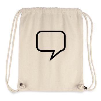 sprechblase_1c - Sac à cordon recyclé Stanley/Stella - blanc naturel - Devant