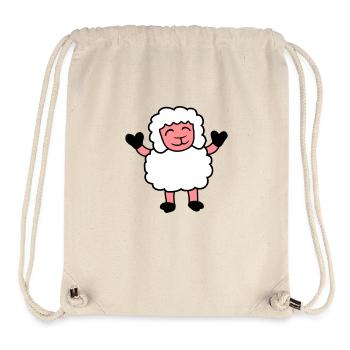 Schaf Baby Steht Süß Niedlich Lamm Kind Glücklich - Stanley/Stella recycelter Gym Bag - Naturweiß - Vorne