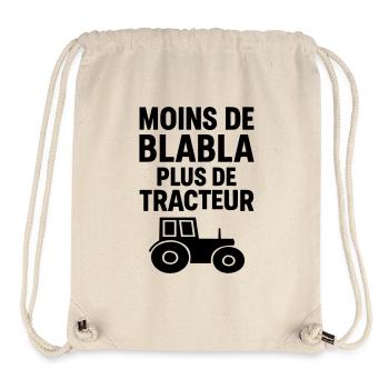 Farmer tractor Less blah blah - Stanley/Stella Recycled Gym Bag - natural - Front