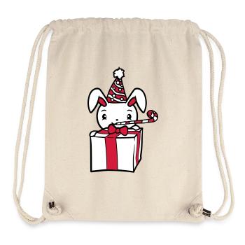 Lapin Anniversaire Années Vieux Cadeau Serviette Chapeau de fête - Sac à cordon recyclé Stanley/Stella - blanc naturel - Devant