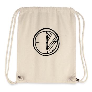 Uhr, halbe Std, , schnell, langsam, Stoppuhr, - Stanley/Stella recycelter Gym Bag - Naturweiß - Vorne