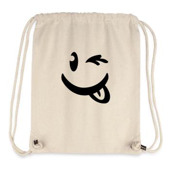 smiley_illu_c1 - Stanley/Stella recycelter Gym Bag - Naturweiß - Vorne
