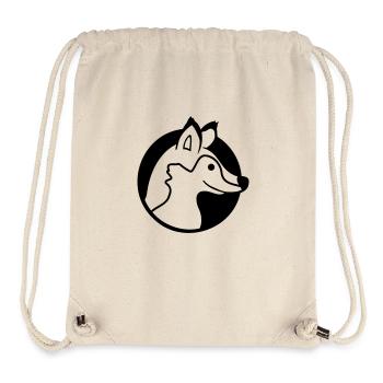 Fox Hole Red Fox Wild Animal Peeps Face Head - Stanley/Stella Recycled Gym Bag - natural - Front