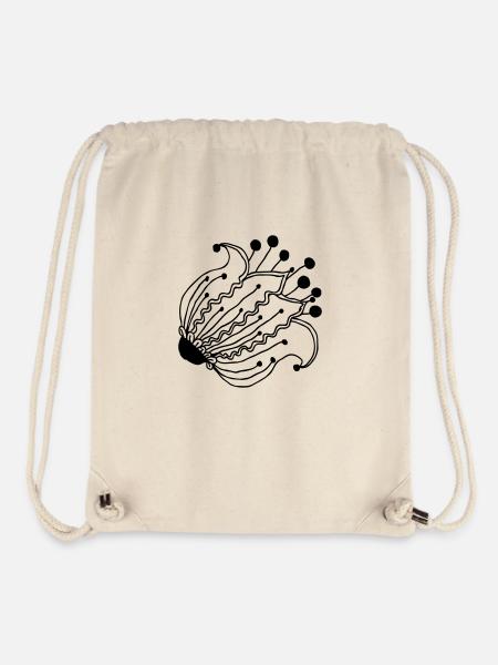 Blütenknospe Blume - Stanley/Stella recycelter Gym Bag - Naturweiß